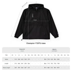 Packable Windbreaker Jacket — Orange Anorak with Small Chest Graphic