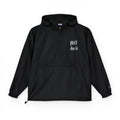 Packable Windbreaker Jacket — Orange Anorak with Small Chest Graphic