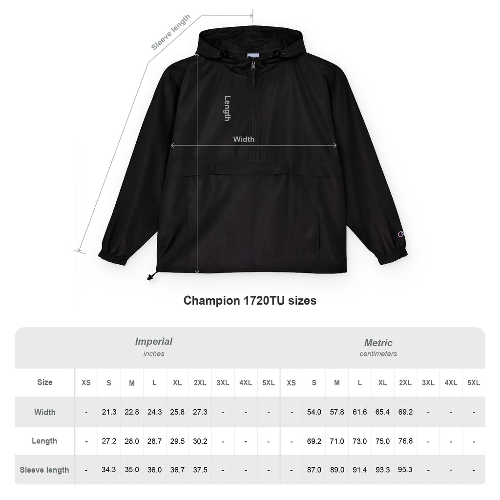 Packable Windbreaker Jacket — Orange Anorak with Small Chest Graphic