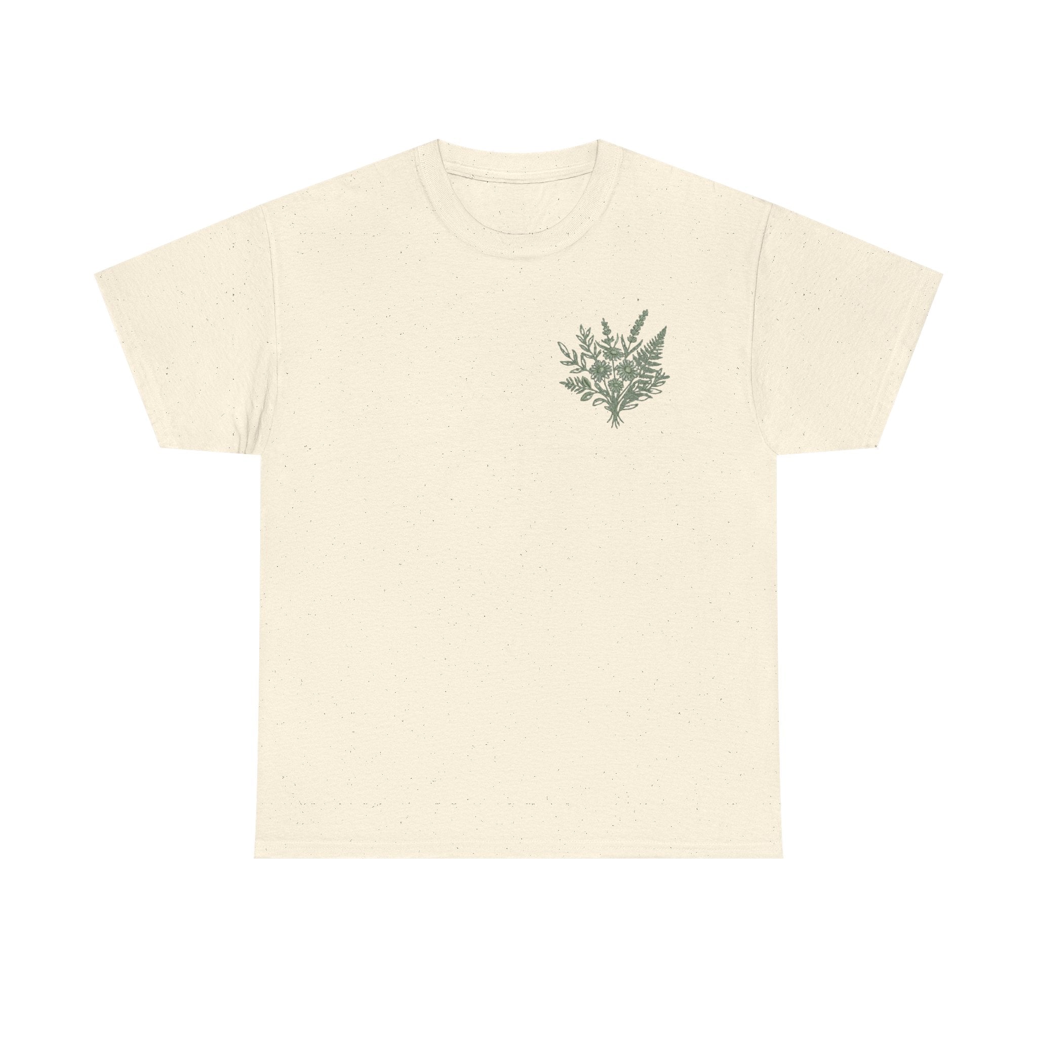 Botanical Fern Bouquet T-Shirt — Green Floral Nature Graphic Tee for Women