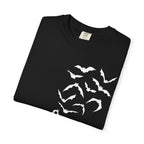 Bat Flock Graphic T-Shirt — Halloween & Gothic Nature Tee