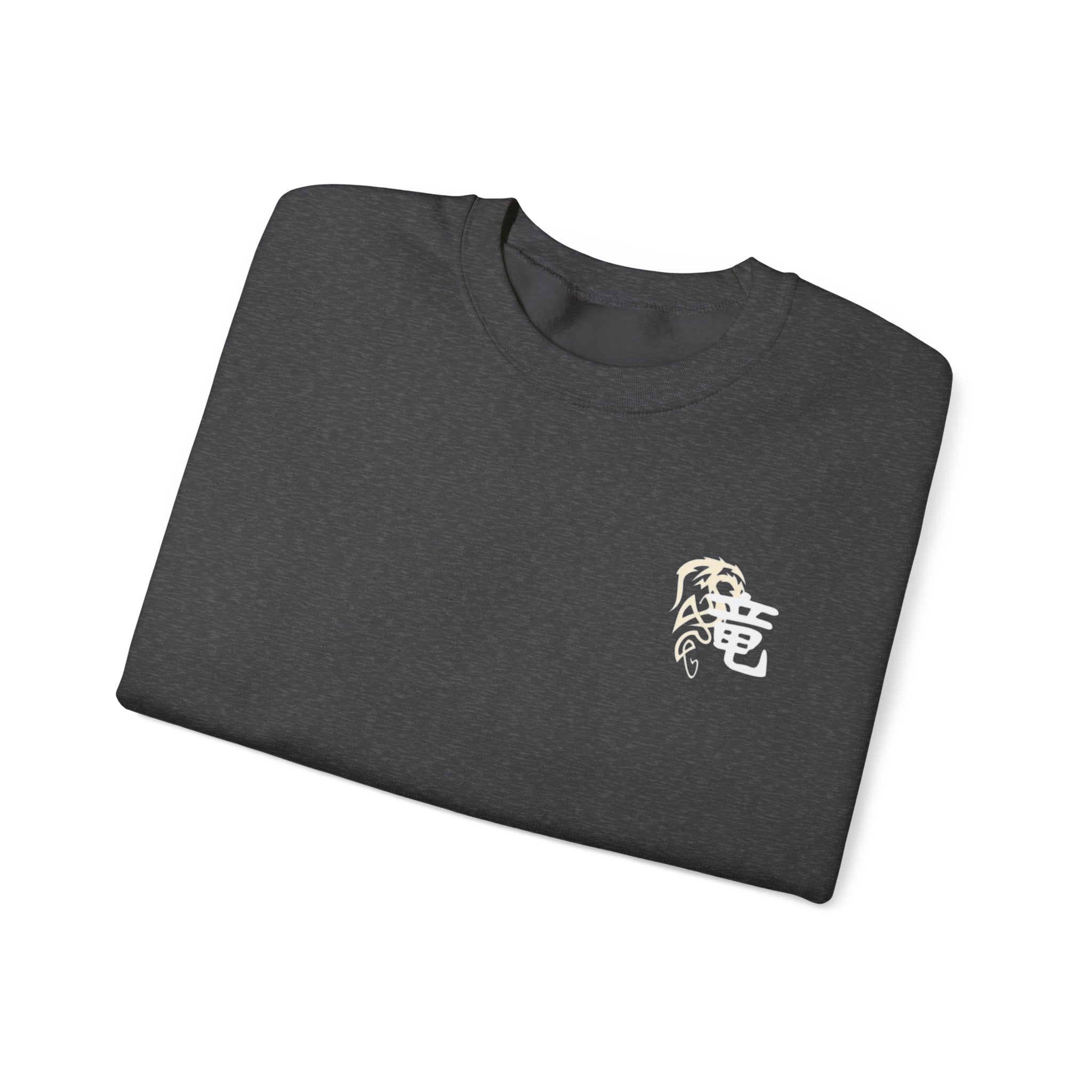 Dragon Graphic Crewneck Sweatshirt — Vintage Asian-Inspired Dragon Design