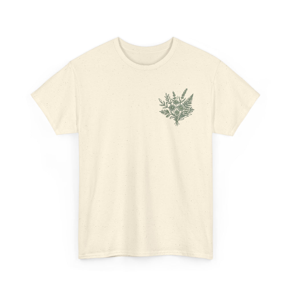 Botanical Fern Bouquet T-Shirt — Green Floral Nature Graphic Tee for Women