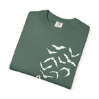 Bat Flock Graphic T-Shirt — Halloween & Gothic Nature Tee