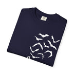 Bat Flock Graphic T-Shirt — Halloween & Gothic Nature Tee