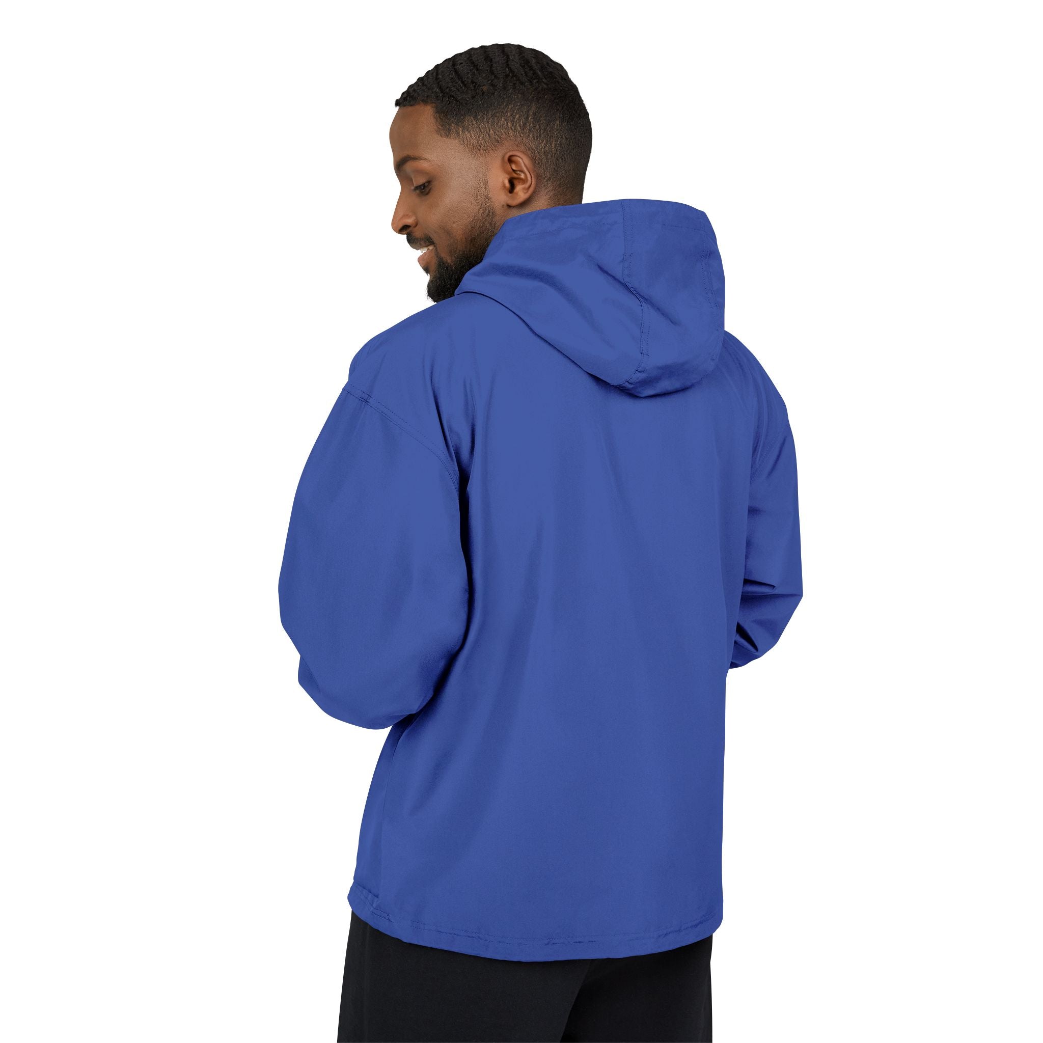 Packable Windbreaker Jacket — Orange Anorak with Small Chest Graphic