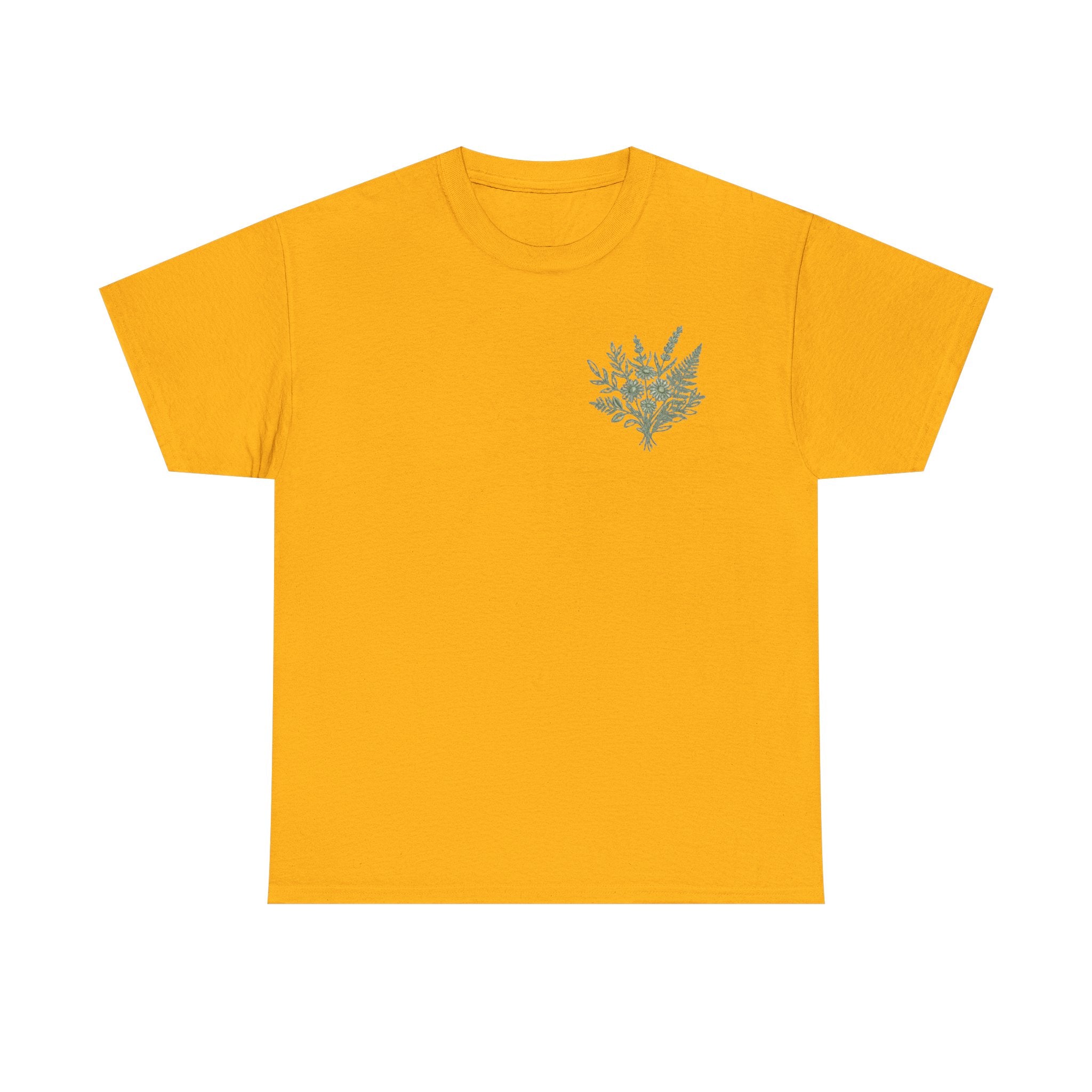 Botanical Fern Bouquet T-Shirt — Green Floral Nature Graphic Tee for Women