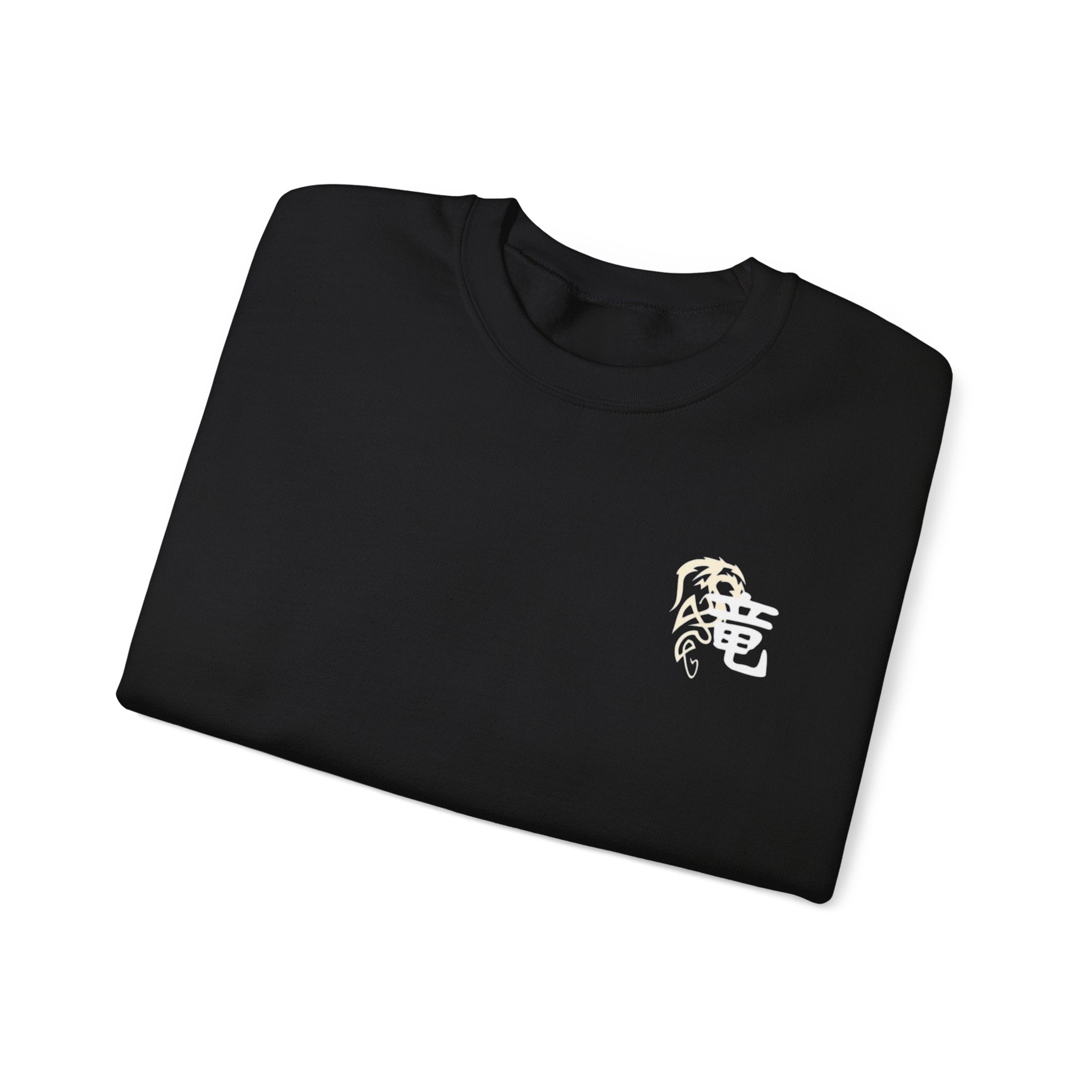 Dragon Graphic Crewneck Sweatshirt — Vintage Asian-Inspired Dragon Design