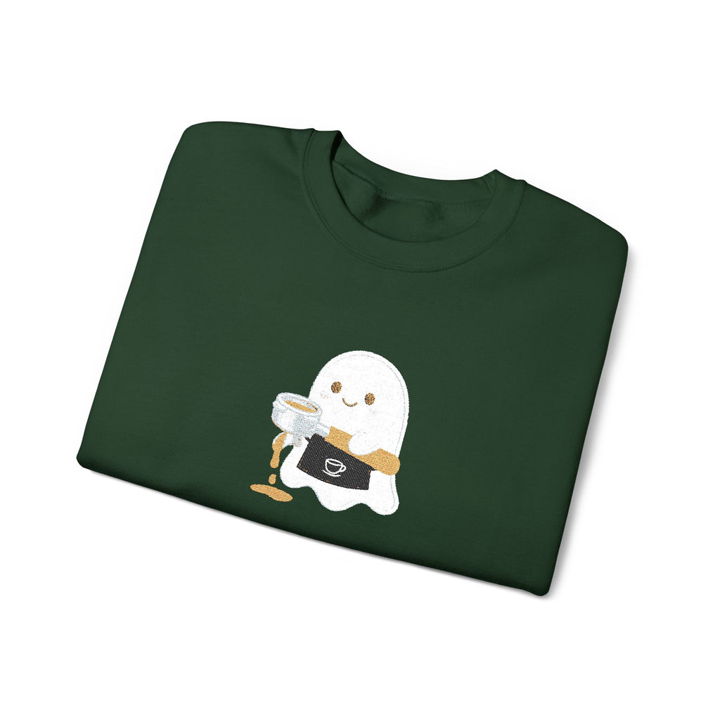 Ghost Waiter Sweatshirt – Cute Ghost Holding Cocktail Crewneck