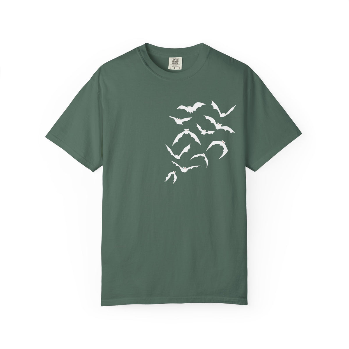 Bat Flock Graphic T-Shirt — Halloween & Gothic Nature Tee