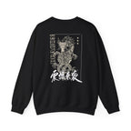 Dragon Graphic Crewneck Sweatshirt — Vintage Asian-Inspired Dragon Design