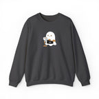 Ghost Waiter Sweatshirt – Cute Ghost Holding Cocktail Crewneck