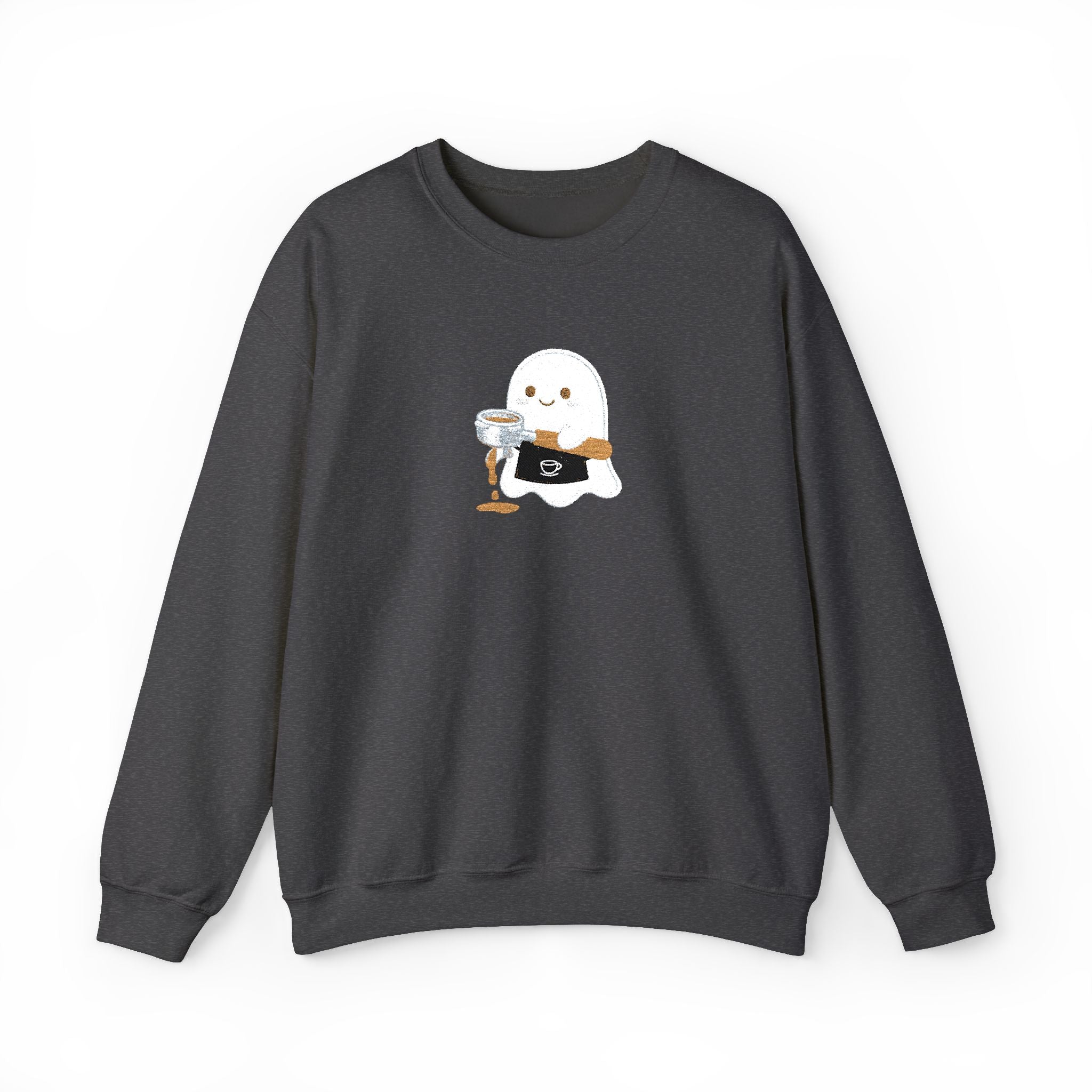 Ghost Waiter Sweatshirt – Cute Ghost Holding Cocktail Crewneck