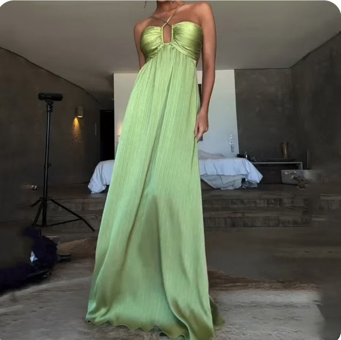 Halter Neck Maxi Dress – Backless Summer Dress for Women