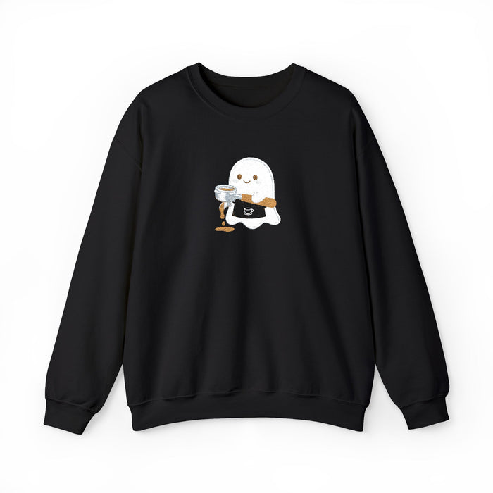 Ghost Waiter Sweatshirt – Cute Ghost Holding Cocktail Crewneck