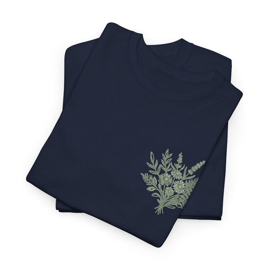 Botanical Fern Bouquet T-Shirt — Green Floral Nature Graphic Tee for Women