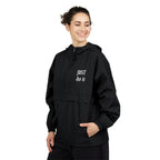 Packable Windbreaker Jacket — Orange Anorak with Small Chest Graphic