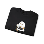 Ghost Waiter Sweatshirt – Cute Ghost Holding Cocktail Crewneck