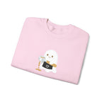 Ghost Waiter Sweatshirt – Cute Ghost Holding Cocktail Crewneck