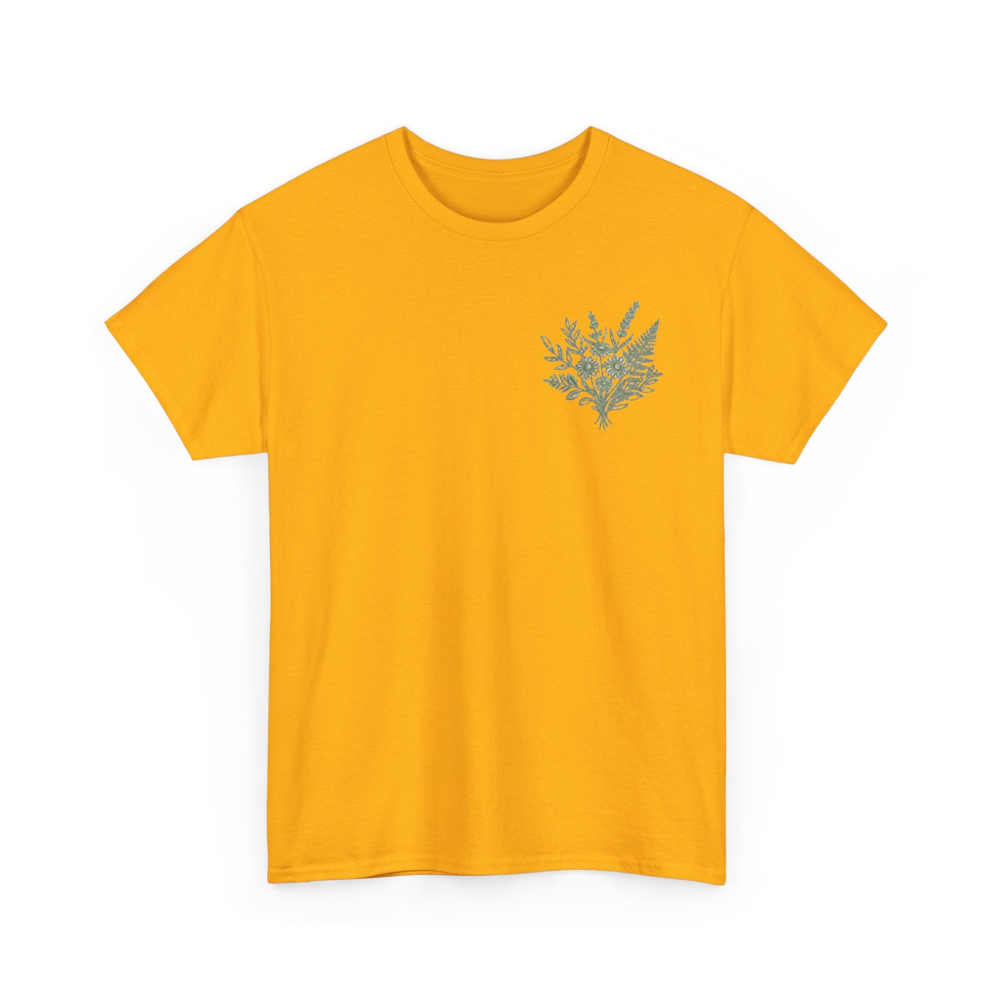 Botanical Fern Bouquet T-Shirt — Green Floral Nature Graphic Tee for Women