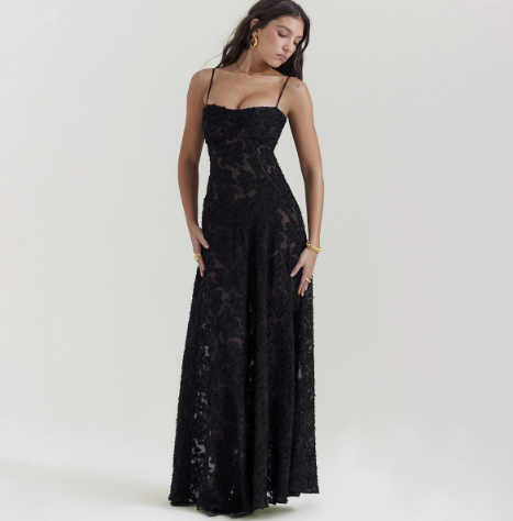 Strapless One-Shoulder Evening Dress – Elegant Party Dress for Women